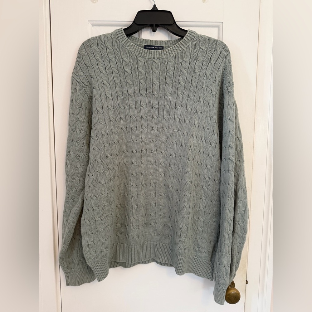 Brandy Melville Cable Knit Sweater - Light Green